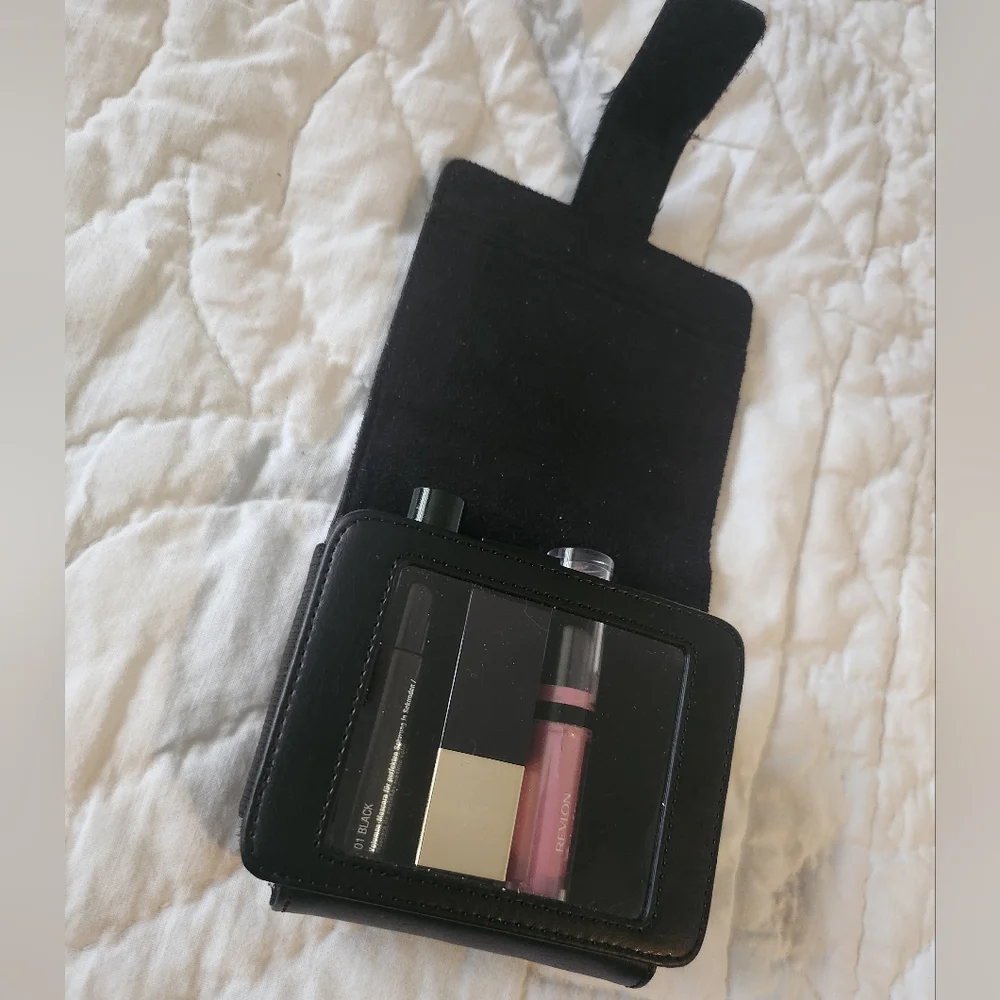 GPS display/Flip Cellphone holder/ Small Make up bag